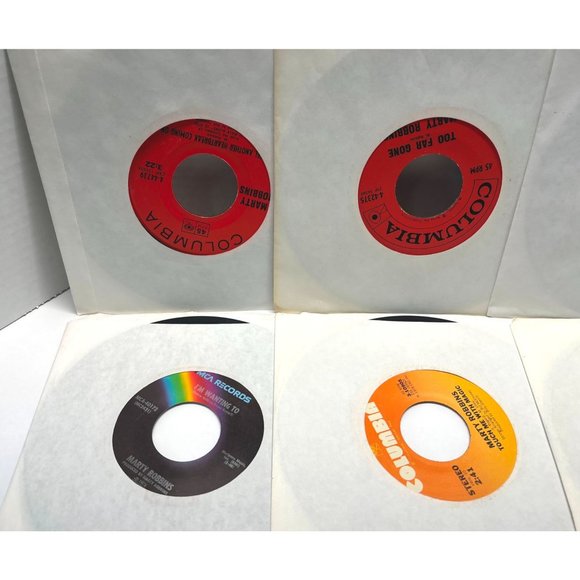 Marty Robbins Country Records 45 RPM Lot 8 Different Records Instant Collection - Picture 2 of 6